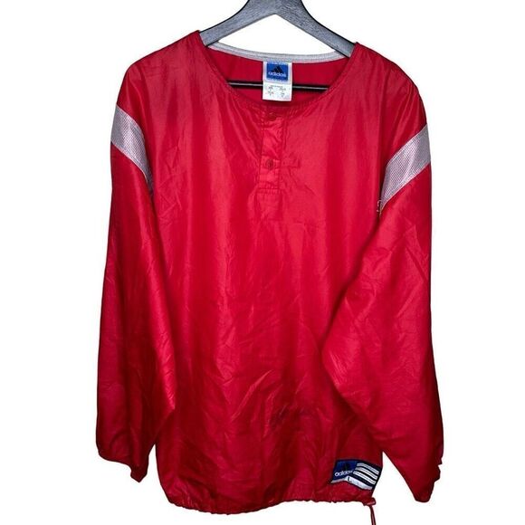 Vtg Adidas Windbreaker Crewneck Size L - Picture 1 of 4